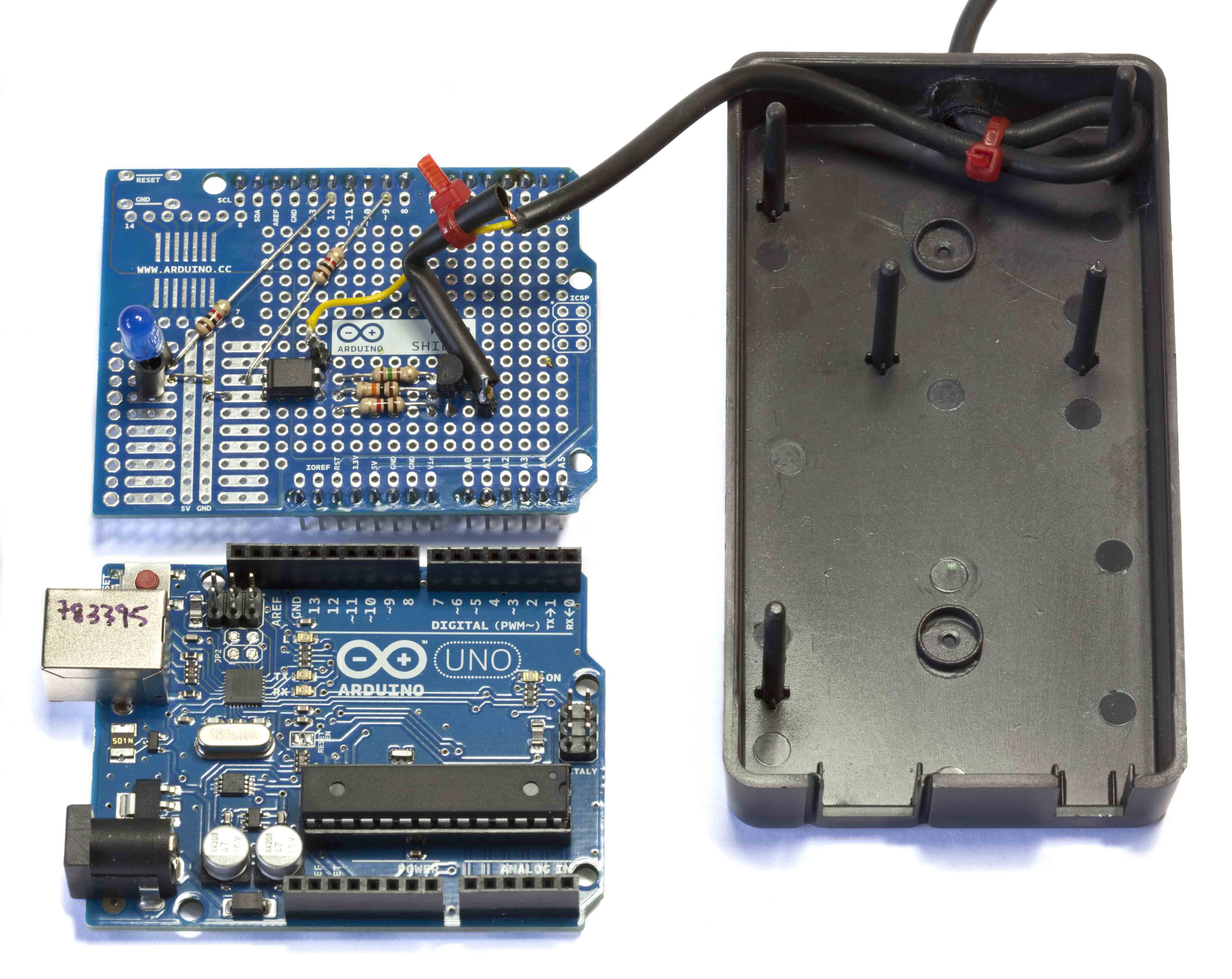 Arduino boards and case bottom