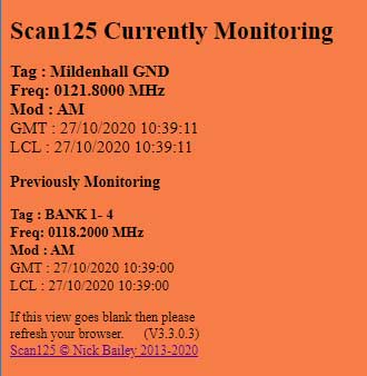 Scan125 HTML Frequency Monitor File